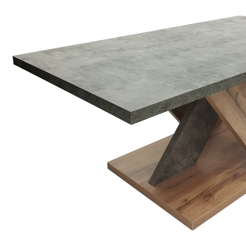 Masa de cafea Solange, Sonoma-Gri, 110x55x48 cm, perspectiva suplimentara