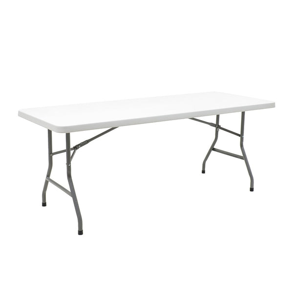 Masa de camping pliabila comerciala Aprilia granit, alb, 183x76x74 cm