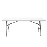 Masa de camping pliabila comerciala Aprilia granit, alb, 183x76x74 cm