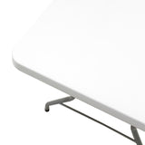 Masa de camping pliabila comerciala Aprilia granit, alb, 183x76x74 cm