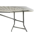 Masa de camping pliabila comerciala Aprilia granit, alb, 183x76x74 cm