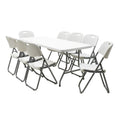 Masa de camping pliabila comerciala Aprilia granit, alb, 183x76x74 cm, foto produs 9