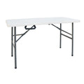 mobilier de gradina Masa de camping pliabila comerciala Rodeo cu rama metalica Alb 122x60x74cm