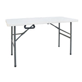 mobilier de gradina Masa de camping pliabila comerciala Rodeo cu rama metalica Alb 122x60x74cm