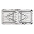 Masa de camping pliabila comerciala Rodeo cu rama metalica, Alb, 122x60x74 cm, foto produs 6