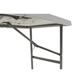 Masa de camping pliabila comerciala Rodeo cu rama metalica, Alb, 122x60x74 cm, foto produs 7