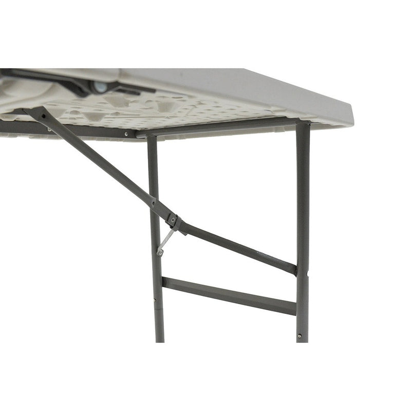 Masa de camping pliabila comerciala Rodeo cu rama metalica, Alb, 122x60x74 cm, foto produs 7