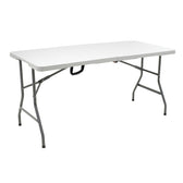 mobilier de gradina Masa de camping pliabila comerciala Rodeo rama metalica Alb 152x60x74cm