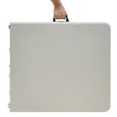 Masa de camping pliabila comerciala Rodeo rama metalica, Alb, 152x60x74 cm, detaliu produs