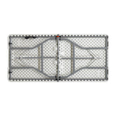 Masa de camping pliabila comerciala Rodeo rama metalica, Alb, 152x60x74 cm, perspectiva suplimentara