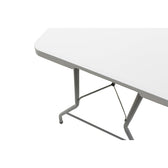 Masa de camping pliabila comerciala Rodeo rama metalica, Alb, 152x60x74 cm, foto produs 7