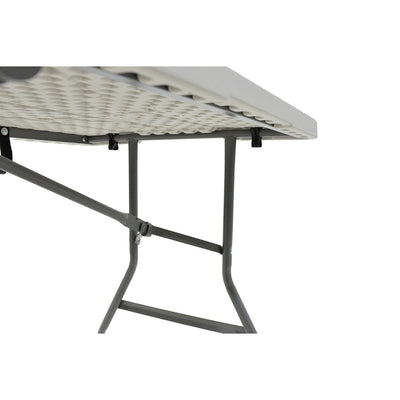 Masa de camping pliabila comerciala Rodeo rama metalica, Alb, 152x60x74 cm, foto produs 9