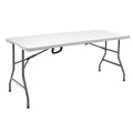 Masa de camping pliabila profesionala Rodeo cadru metalic alba 240x76x74cm