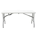 Masa de camping pliabila profesionala Rodeo cadru metalic, alba, 240x76x74 cm, perspectiva suplimentara
