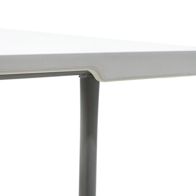 Masa de camping pliabila profesionala Rodeo cadru metalic, alba, 240x76x74 cm