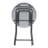 Masă de catering pliabilă, Alb, Plastic, 81x110 cm, imagine suplimentara