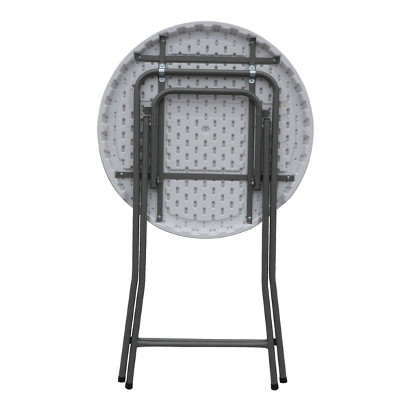Masă de catering pliabilă, Plastic, Alb, 81x110 cm