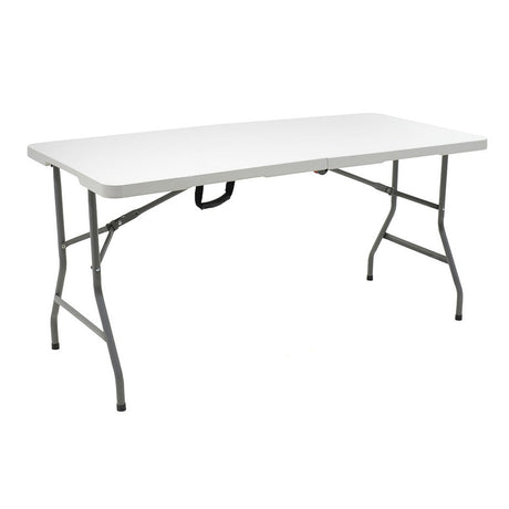 Masa de catering profesionala Rodeo pliabila granit, alb, 183x76x74 cm