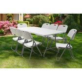Masa de catering profesionala Rodeo pliabila granit, alb, 183x76x74 cm, imagine suplimentara