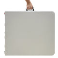 Masa de catering profesionala Rodeo pliabila granit, alb, 183x76x74 cm, detaliu produs
