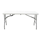 Masa de catering profesionala Rodeo pliabila granit, alb, 183x76x74 cm