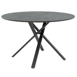 Masa de cina Cerco, negru, D120x75 cm - Negru