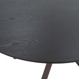 Masa de cina Cerco, negru, D120x75 cm - Negru