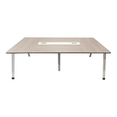 Masa de conferinta Armadi, Gri-Alb, 240x120x75 cm, imagine suplimentara