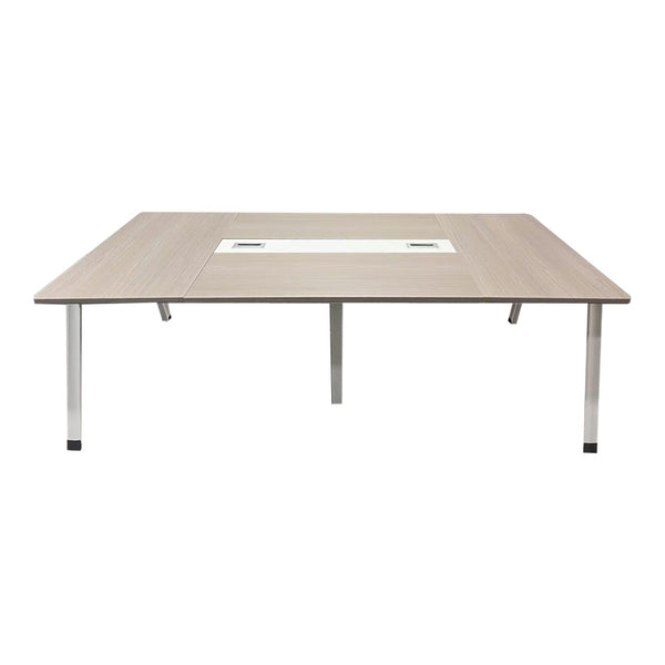 Masa de conferinta Armadi, Gri-Alb, 240x120x75 cm