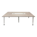 Masa de conferinta Armadi, Gri-Alb, 240x120x75 cm, detaliu produs