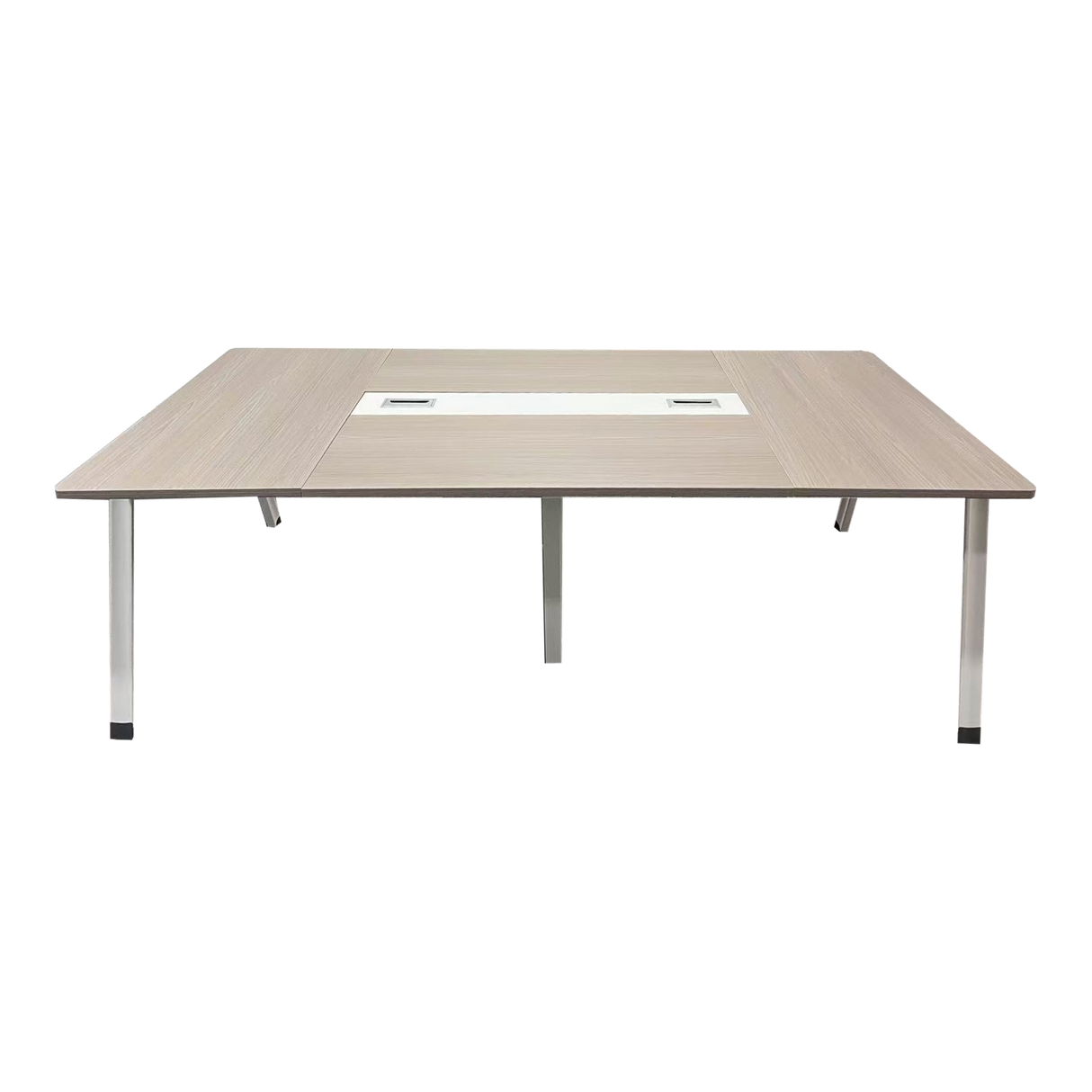Masa de conferinta Armadi, Gri-Alb, 240x120x75 cm