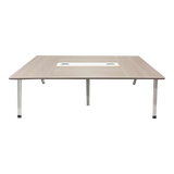 Masa de conferinta Armadi, Gri-Alb, 240x120x75 cm