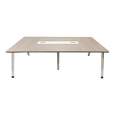 Masa de conferinta Armadi, Gri-Alb, 240x120x75 cm, detaliu produs