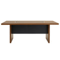 Masa de conferinta Oscar 5cm, nuc - antracit, 240x120x76 cm, detaliu produs