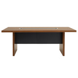 Masa de conferinta Oscar 5cm, nuc - antracit, 240x120x76 cm