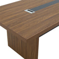 Masa de conferinta Oscar 5cm, nuc - antracit, 240x120x76 cm, perspectiva suplimentara