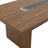 Masa de conferinta Oscar 5cm, nuc - antracit, 240x120x76 cm, perspectiva suplimentara