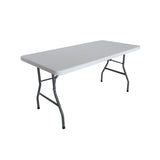 Masa de conferinte de gradina Aprilia, Alb, 152x76x74 cm