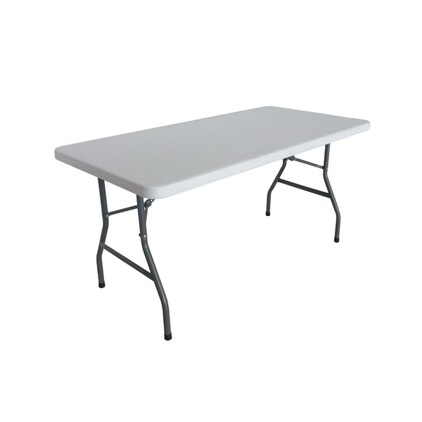 Masa de conferinte de gradina Aprilia, Alb, 152x76x74 cm