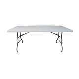 Masa de conferinte de gradina Aprilia, Alb, 152x76x74 cm