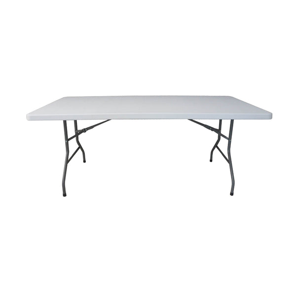Masa de conferinte de gradina Aprilia, Alb, 152x76x74 cm