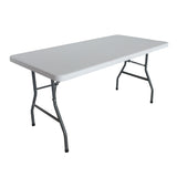 Masă pliabilă Aprilia pentru catering și evenimente, albă, 198x90x74 cm
