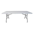 Masa de conferinte de gradina Aprilia, Alb, 198x90x74 cm, imagine suplimentara