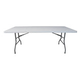 Masă pliabilă Aprilia pentru catering și evenimente, albă, 198x90x74 cm