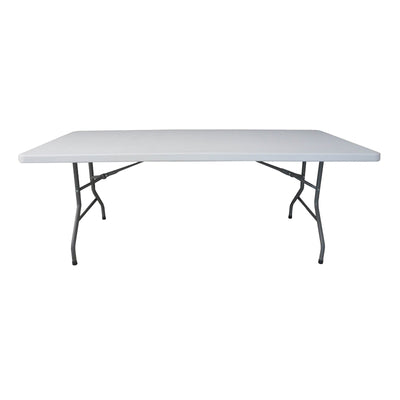 Masa de conferinte de gradina Aprilia, Alb, 198x90x74 cm, imagine suplimentara