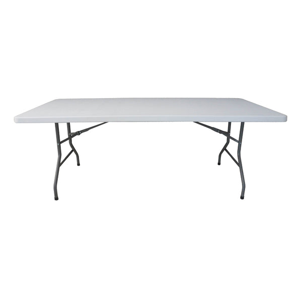 Masă pliabilă Aprilia pentru catering și evenimente, albă, 198x90x74 cm