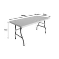 Masa de conferinte de gradina Aprilia, Alb, 198x90x74 cm, detaliu produs