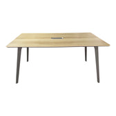Masa de conferințe profesională Denith, culori antracit-natural, de calitate, 180x100x75 cm, imagine suplimentara