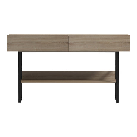 Masa de Consolă cu functie Vien, Lemn, Sonoma - Negru, 139x43x75 cm