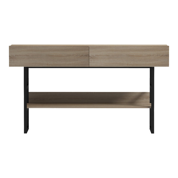 Masa de Consolă cu functie Vien, Lemn, Sonoma - Negru, 139x43x75 cm